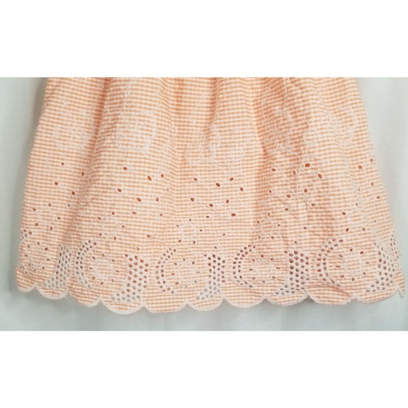 Bonnie Baby Girl's Dress Check Design Embroidered Accent Eyelet Hemline 18 Month - Picture 2 of 6